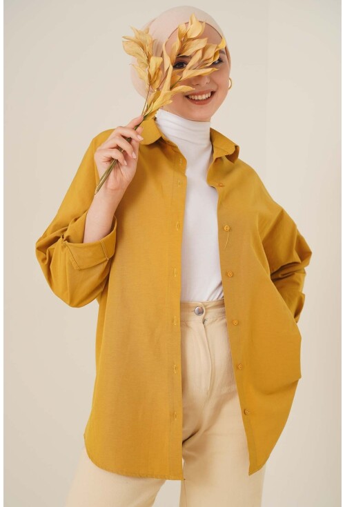 103901 Oversized Basic Hijab Shirt