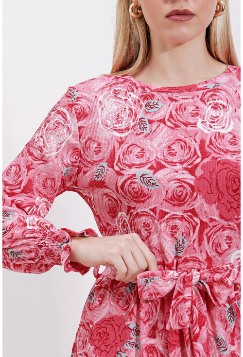 1525 Örme Tesettür Elbise