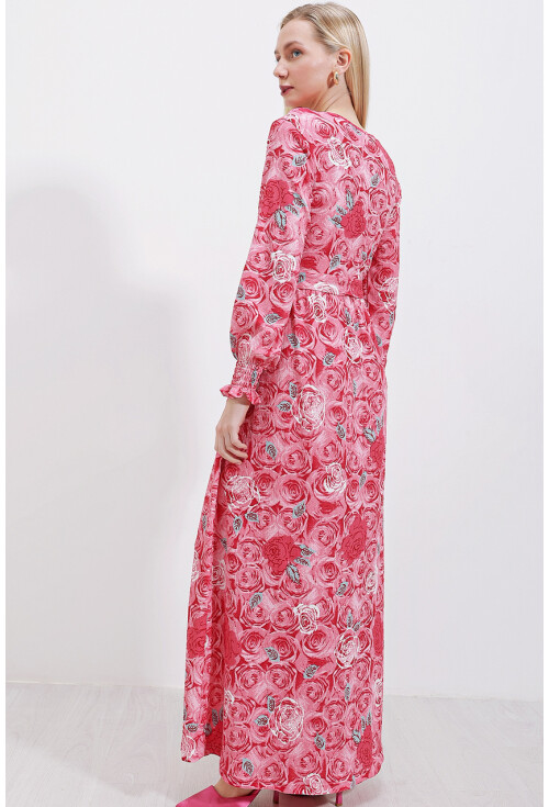 1525 Örme Tesettür Elbise