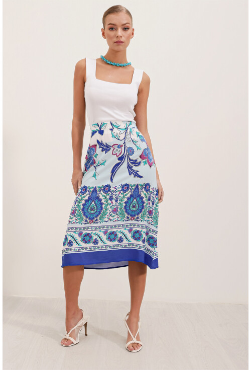 1899 Patterned Midi Skirt