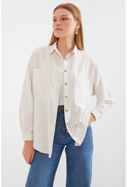 20126 Oversized Linen Shirt