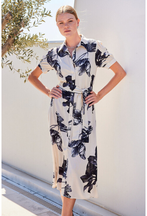 2213 Short Sleeve Viscose Dress