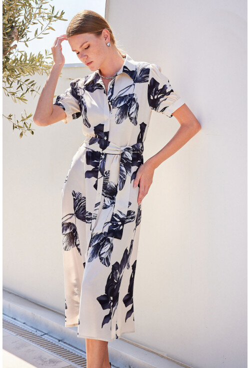 2213 Short Sleeve Viscose Dress