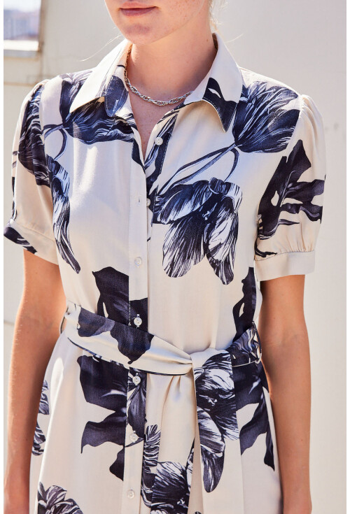 2213 Short Sleeve Viscose Dress