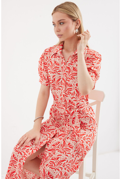 2213 Short Sleeve Viscose Dress