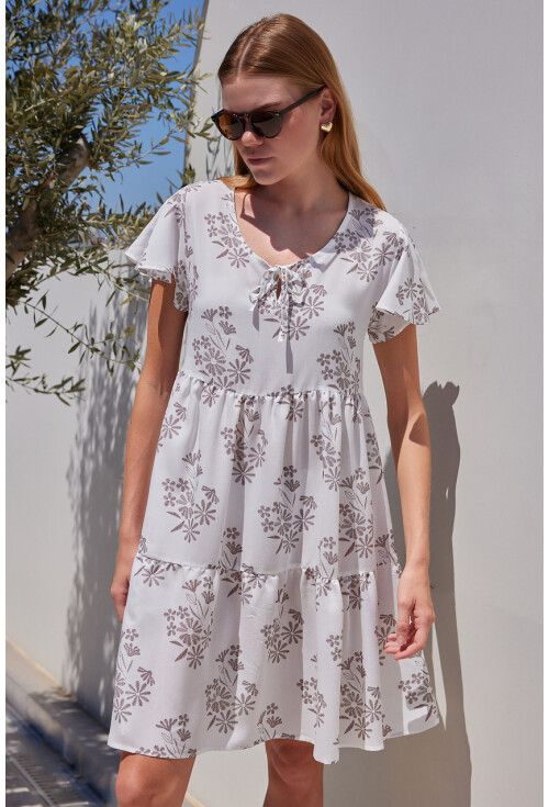 2352 V-Neck Short Dress