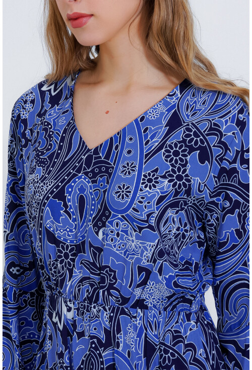 2454 Long Dress With Pattern