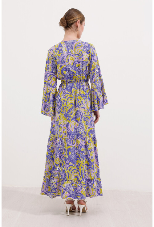 2454 Long Dress With Pattern