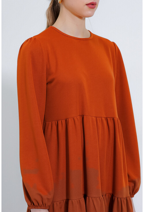 2482 Uzun Boydan Örme Elbise