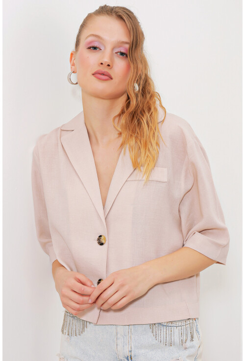 0706 Crop Keten Ceket