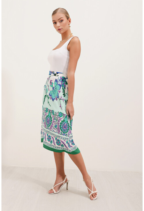1899 Patterned Midi Skirt