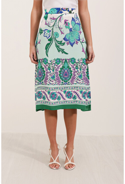 1899 Patterned Midi Skirt