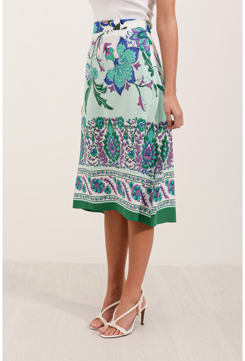 1899 Patterned Midi Skirt