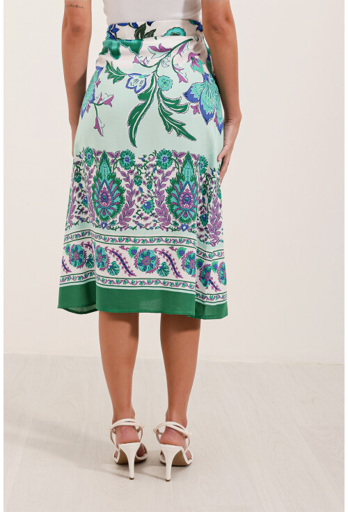 1899 Patterned Midi Skirt