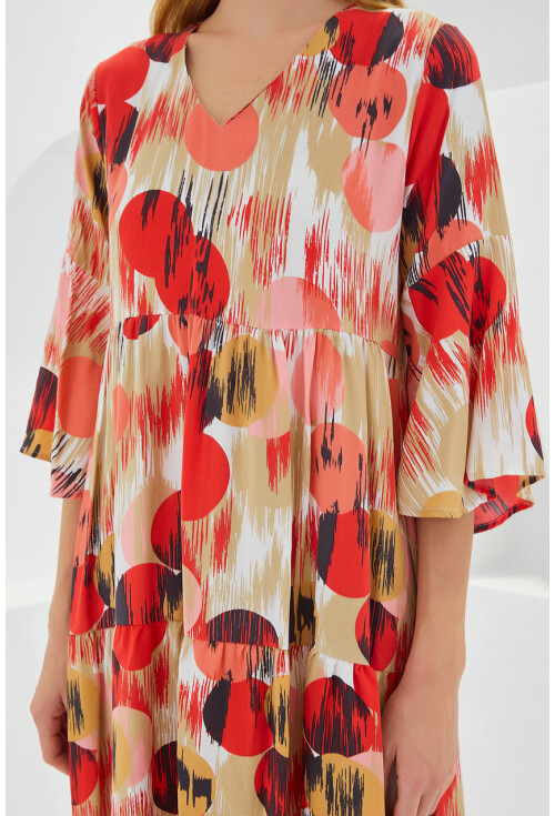 1959 Patterned Viscose Dress