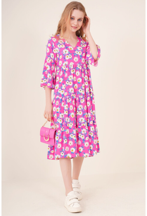 1959 Patterned Viscose Dress