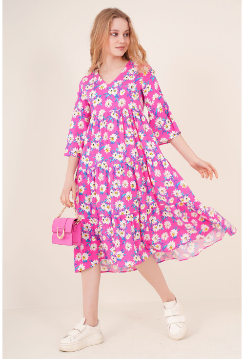 1959 Patterned Viscose Dress