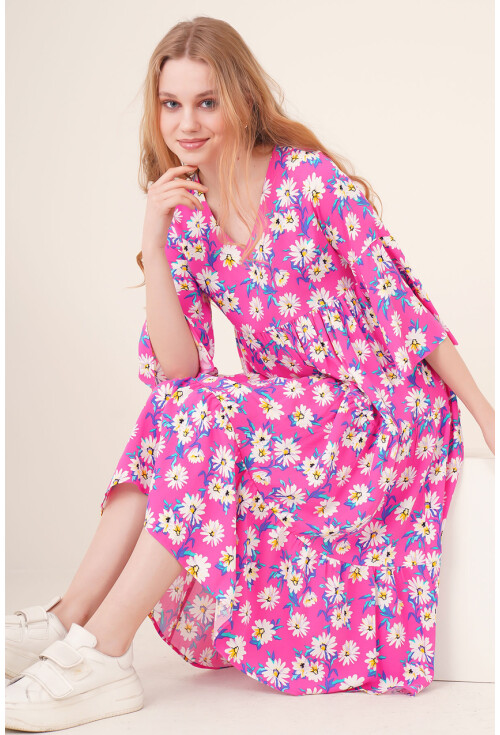 1959 Patterned Viscose Dress