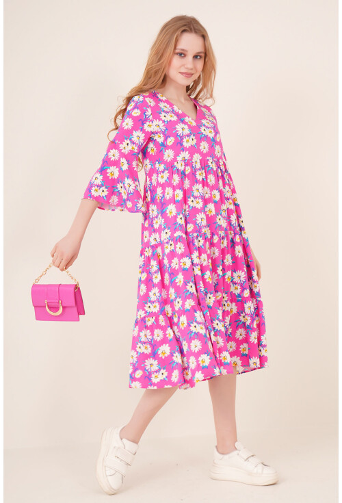 1959 Patterned Viscose Dress