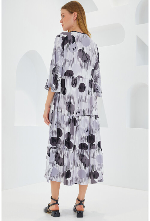 1959 Patterned Viscose Dress