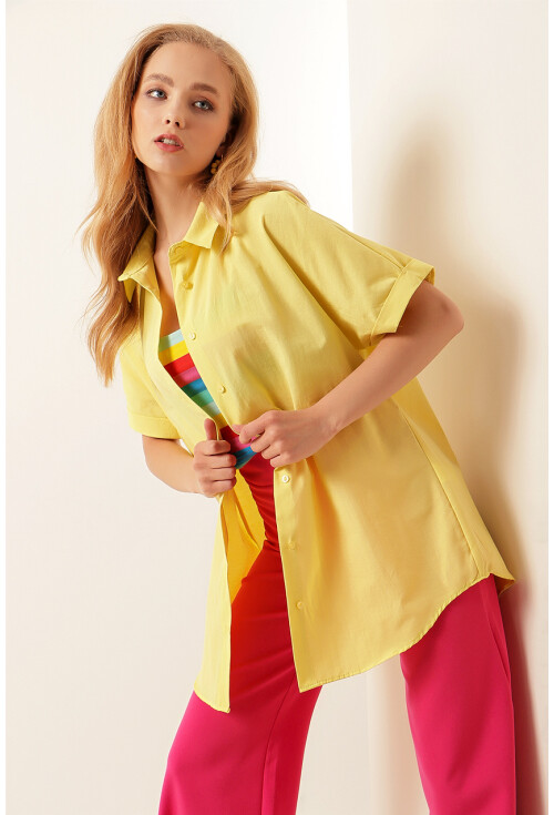 20120 Oversize Kısa Kollu Gömlek