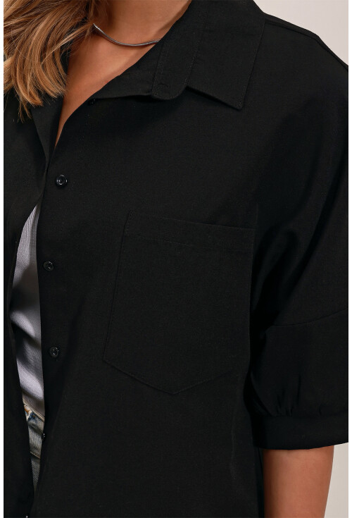 20213 Oversized Short Sleeve Basic Shirt