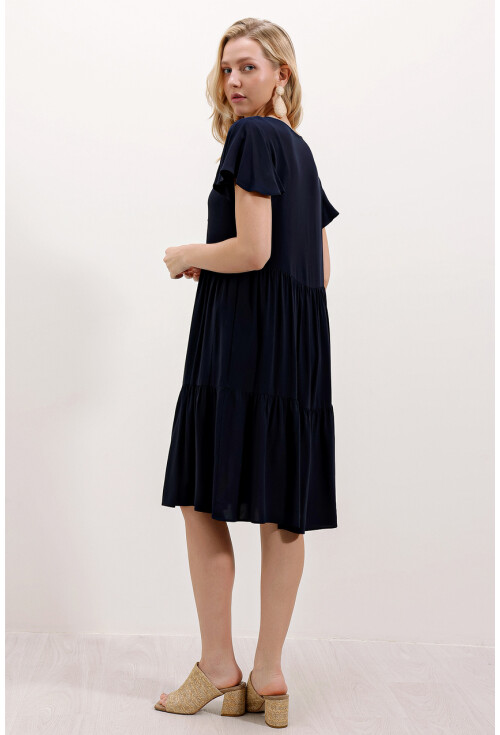 2352 V-Neck Short Dress
