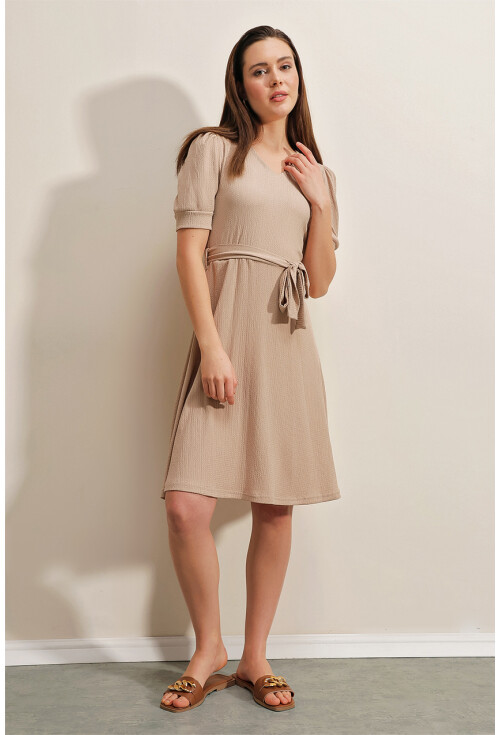2370 Knit Dress With Belt