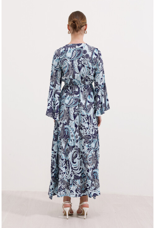 2454 Long Dress With Pattern