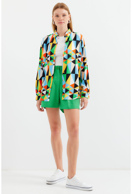 3721 Graphic Patterned Shirt