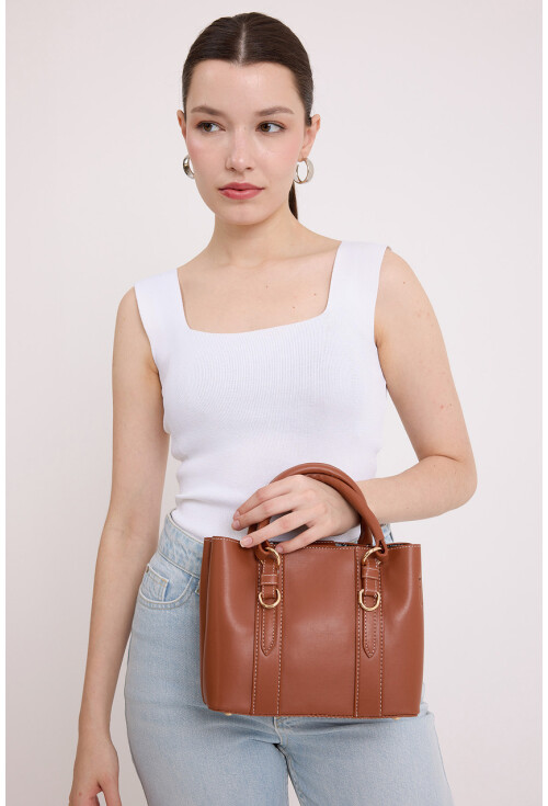 010164 Askılı Mini Tote Çanta