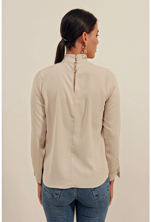 0418 Blouse With Cut-Out Detail