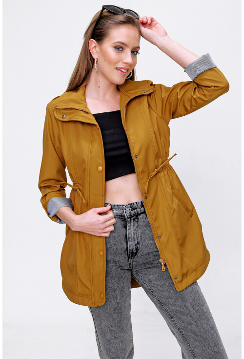 10322 Trench Coat With Drawstring Waist
