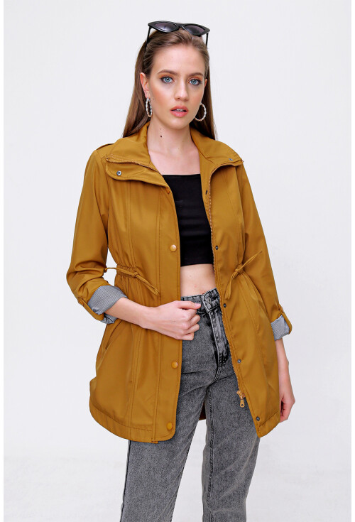 10322 Trench Coat With Drawstring Waist