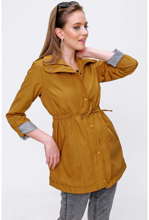 10322 Trench Coat With Drawstring Waist