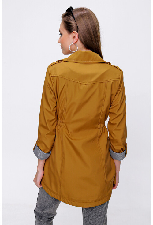 10322 Trench Coat With Drawstring Waist