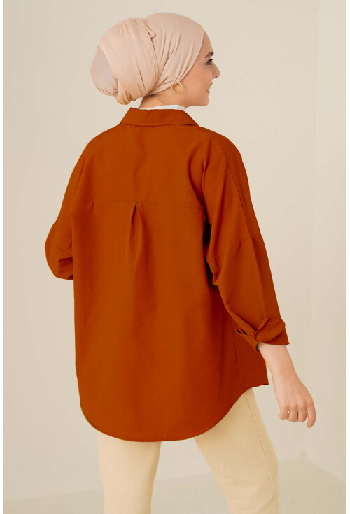103901 Oversize Basic Tesettür Gömlek