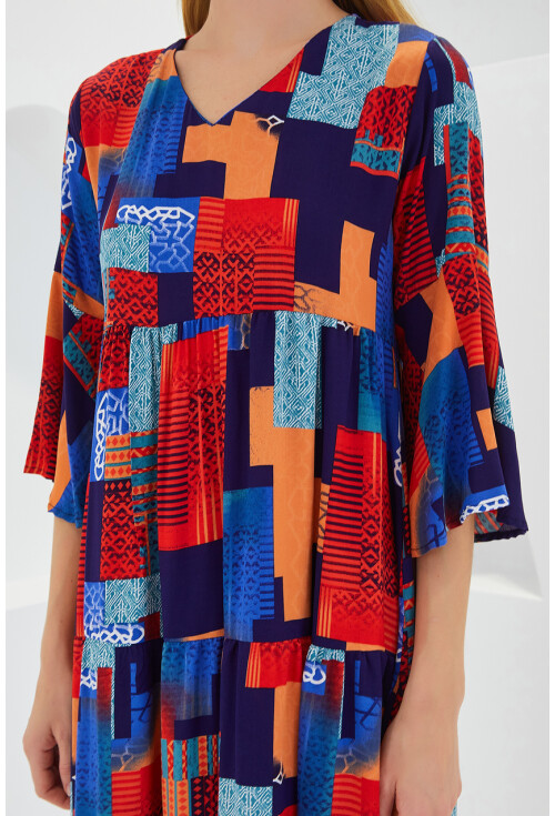 1959 Patterned Viscose Dress