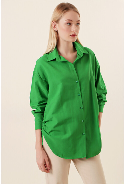 20132 Oversized Shirt With Drawstring