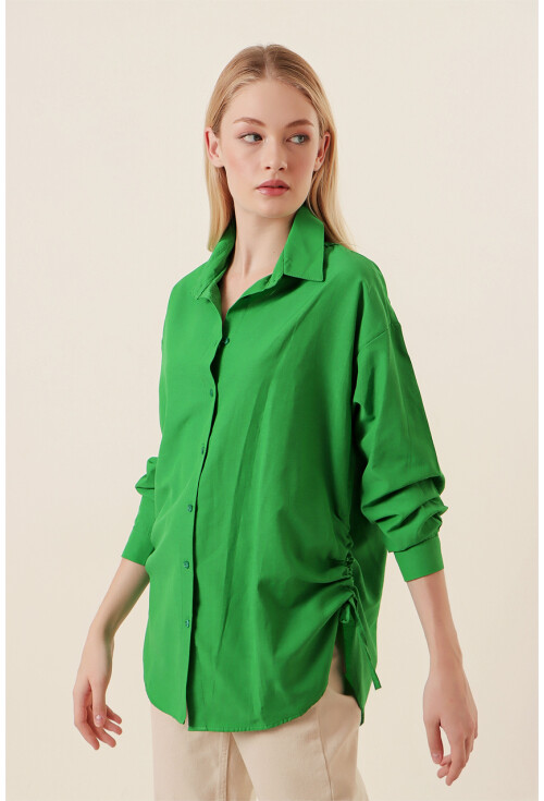20132 Oversized Shirt With Drawstring