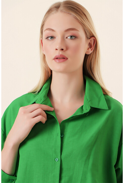 20132 Oversized Shirt With Drawstring