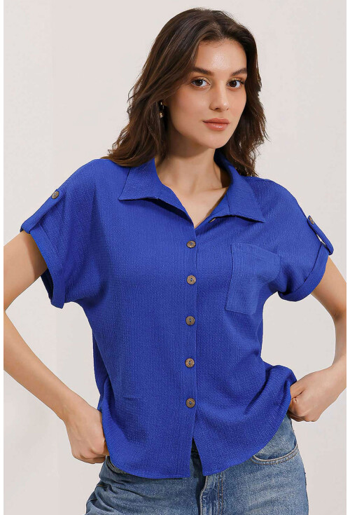 20187 Short Sleeve Oversized Knit Shirt