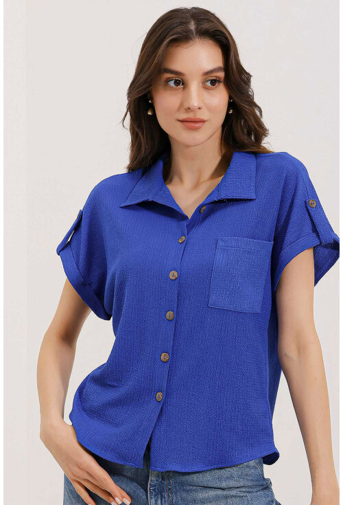 20187 Short Sleeve Oversized Knit Shirt