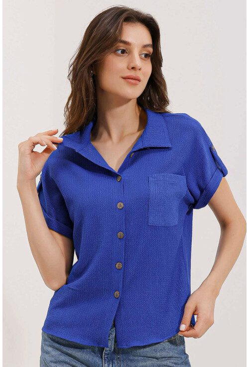 20187 Short Sleeve Oversized Knit Shirt