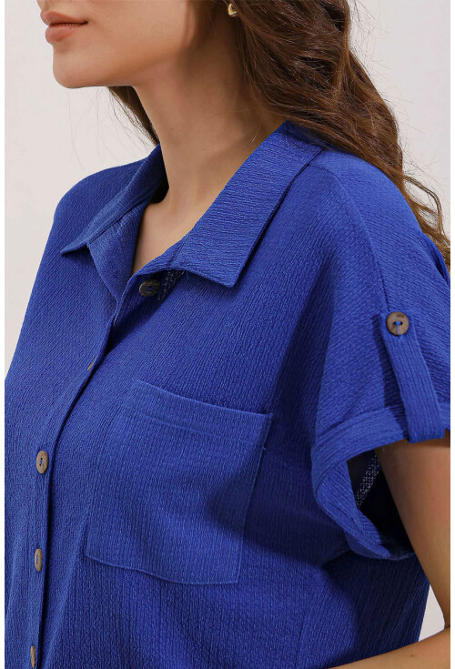 20187 Short Sleeve Oversized Knit Shirt