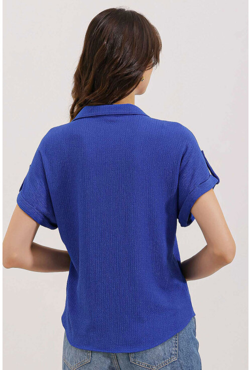 20187 Short Sleeve Oversized Knit Shirt