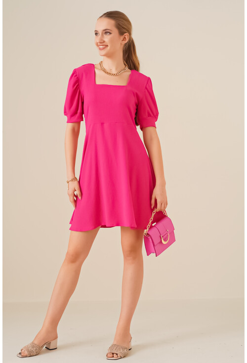 2339 Square Neck Knit Dress
