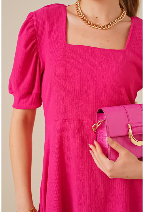 2339 Square Neck Knit Dress