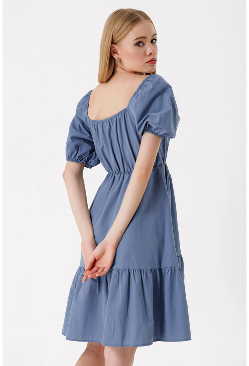 2351 Flared Poplin Dress