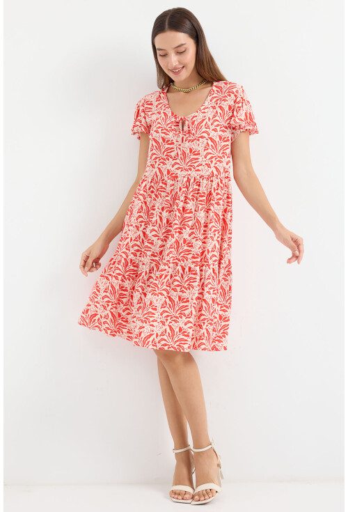 2352 V-Neck Short Dress
